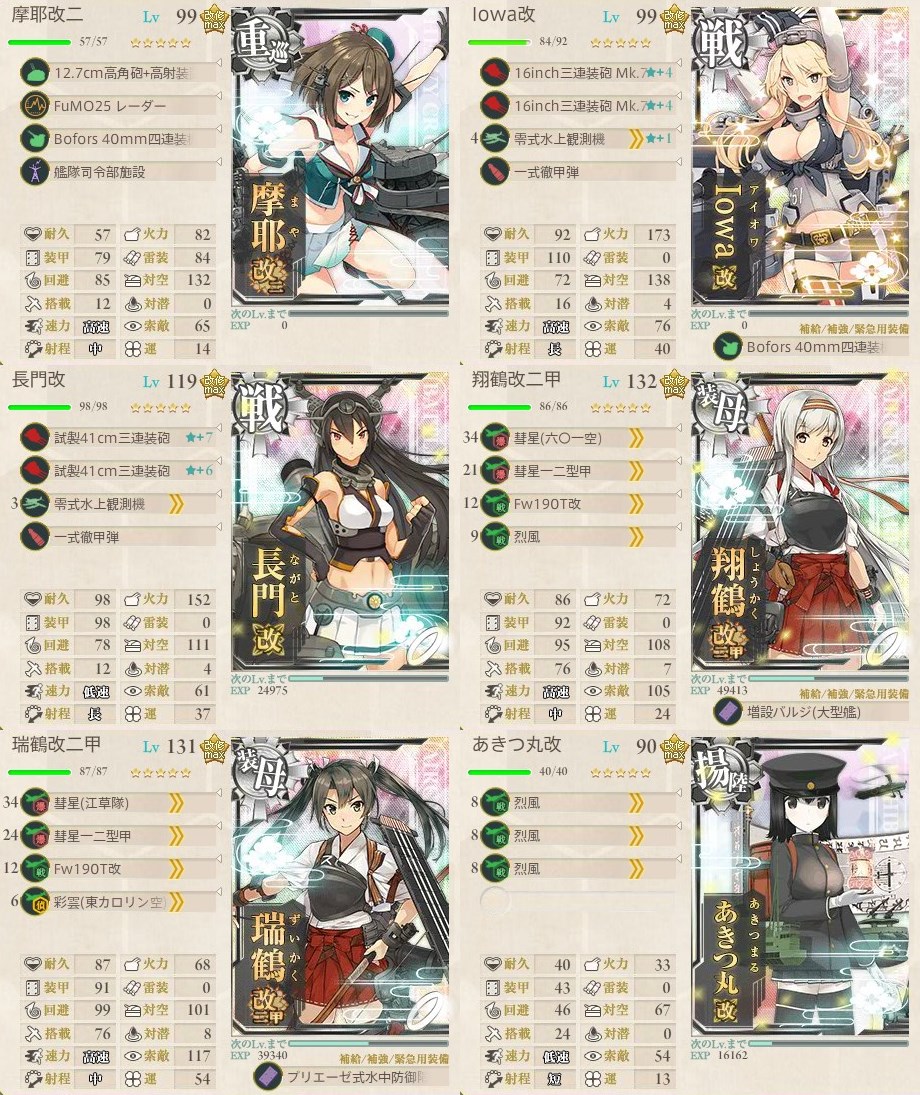 艦これ E5甲クリア後リットリオ ローマ 択捉 神威 掘り 17春イベ 前だけ見てろ