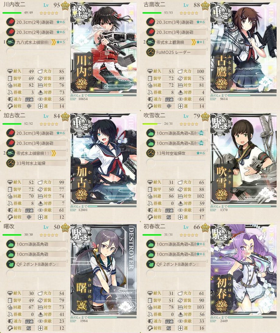 艦これ 丙周回天霧 神風 速吸 天城 藤波 まるゆ堀り 17夏イベ 前だけ見てろ